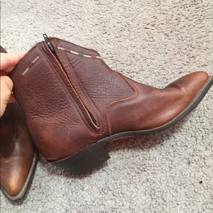 Laredo 100% Leather Low Cut Cowboy Boots Brown